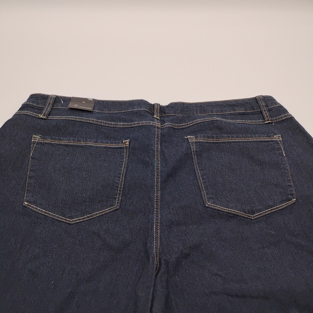 A3 Denim Womens Plus Size 22W Dark Wash Capri Jeans Cropped DN1W3180C6W NEW - Picture 12 of 16